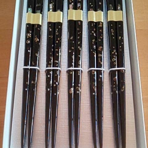 Amazon | 高級 若狭塗 箸 伝統工芸品 蘇雲工房 5膳 | ノー